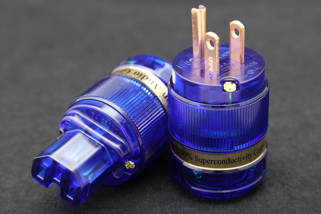 Ti2000 8055 Unplated copper plug set (Clear Blue)