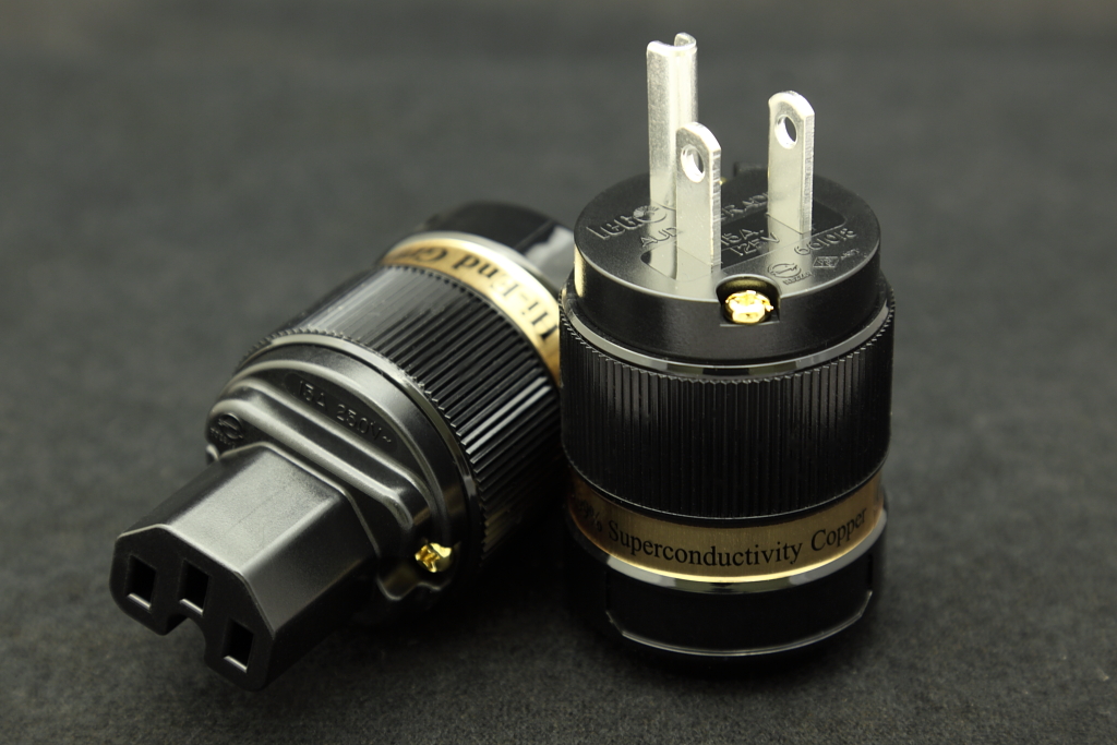 Ti2000 8065 Silver plated copper plug set (Black)
