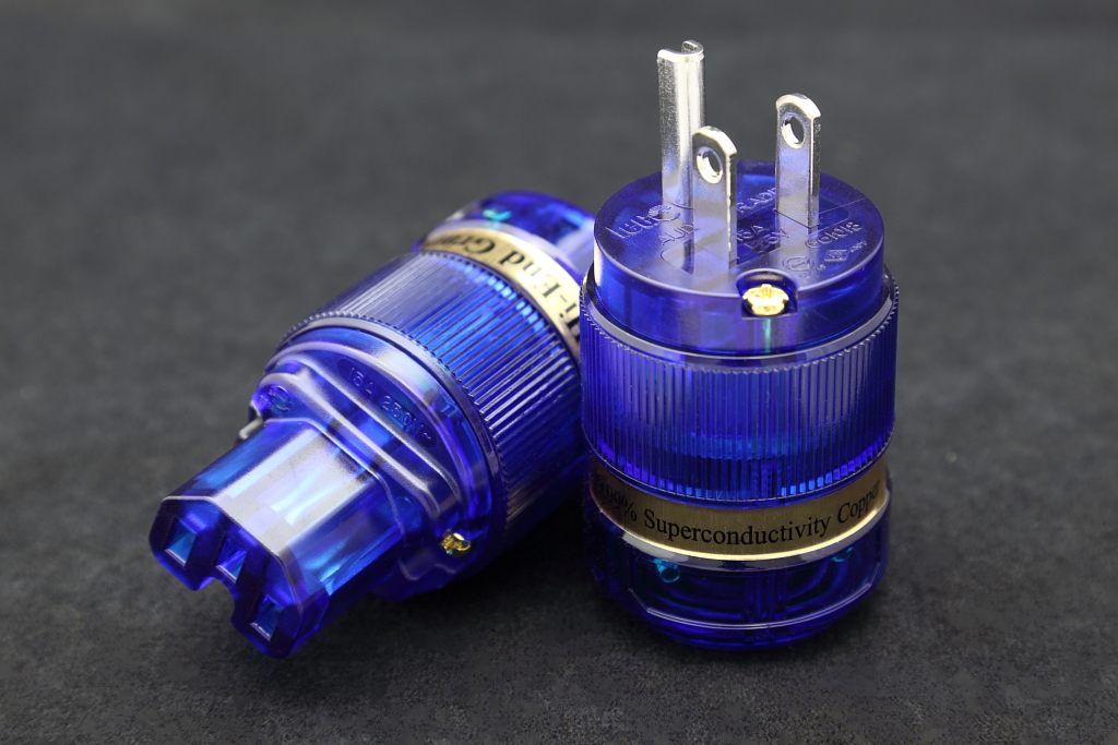 Ti2000 8075 Rhodium plated copper plug set (Clear Blue)