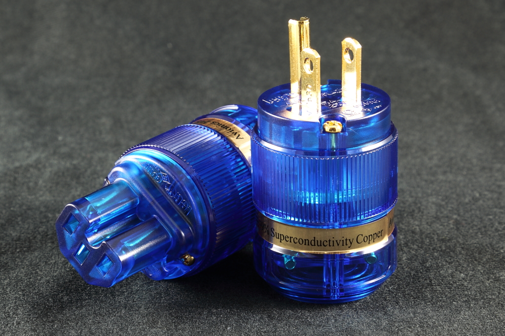 Ti2000 8085 Gold plated copper plug set (Clear Blue)